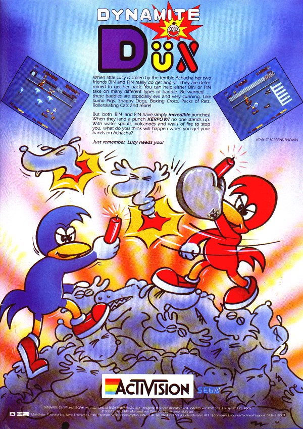 Flyer original do arcade Dynamite Dux