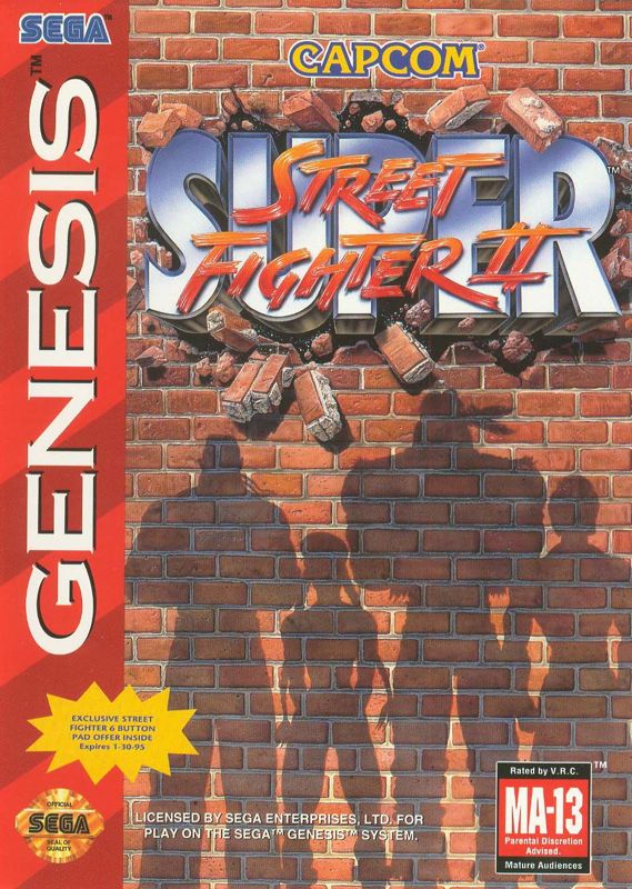 Caixa de Super Street Fighter II para Mega Drive