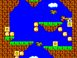 Fase inicial de Alex Kidd in Miracle World no Master System