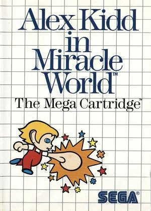 Caixa ocidental de Alex Kidd in Miracle World para o Master System