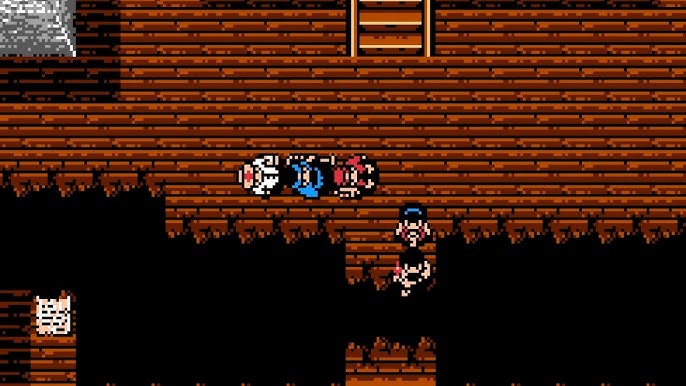 Gameplay de Sweet Home no Famicom mostrando a mansão assombrada